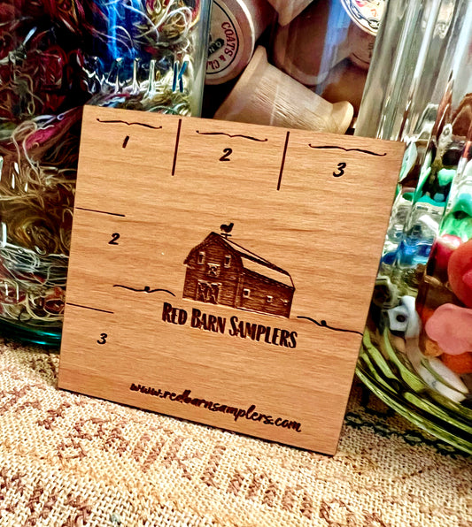 3" Red Barn Samplers Corner Gauge